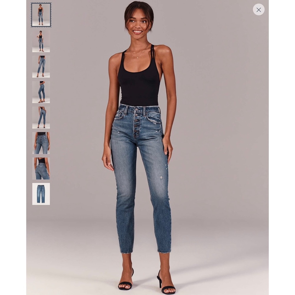 A&F High Rise Mom Jeans - Picture 2 of 7